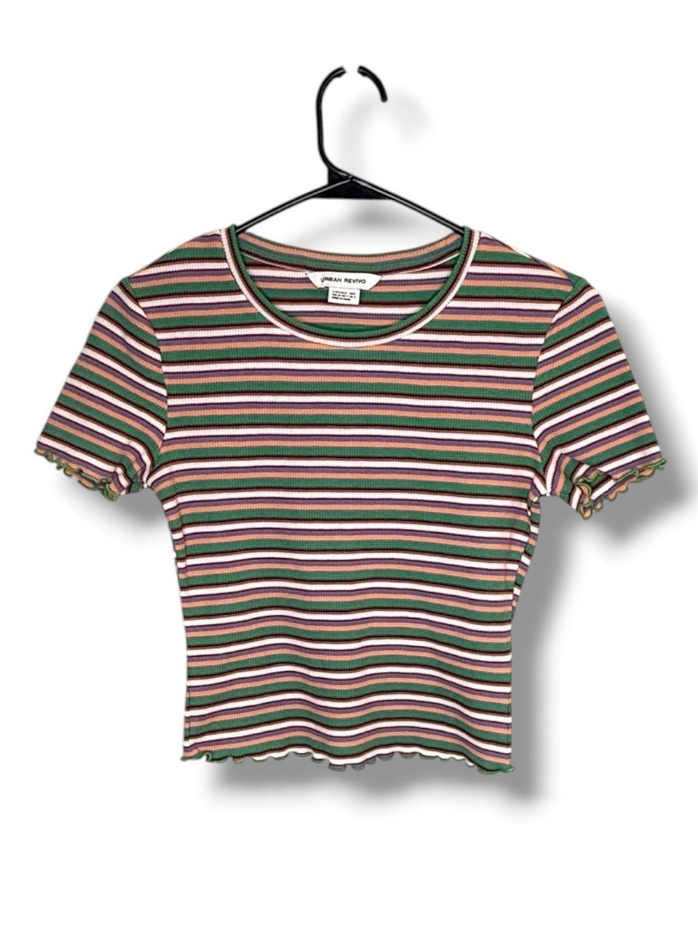 Urban Revivo Striped Ribbed Baby Tee Small - Picture 2 of 6